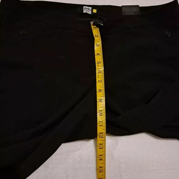 Women's Studio 1940 Melissa Wide‎ Leg Stretch Black Slacks Pants Size 3 Average - Picture 11 of 13